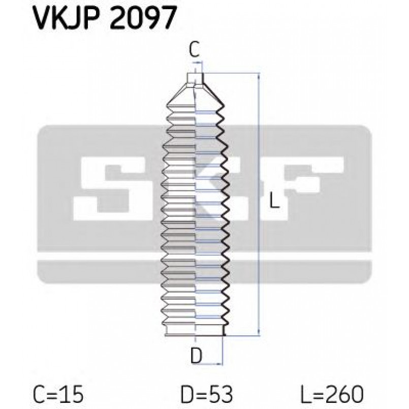 VKJP 2097 SKF - Пильовик привідного валу
